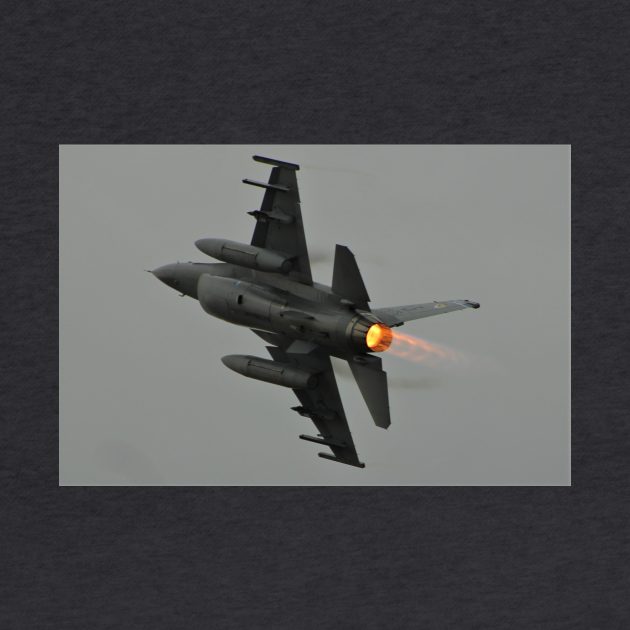 F-16 Afterburner Turn with vapor by acefox1